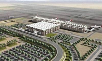 ÇáãÄÊãÑ äÊ - قال مدير مشروع مطار صنعاء الدولي الجديد المهندس محمد اليدومي ان مستوى الانجاز في المبنى الرئيسي للمطار وصلت 40 %، و أن هذه المرحلة تبلغ تكاليفها 115 2009م ,واوضح اليدومي في شرحه لمكونات